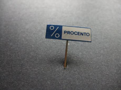 Procento ( percentage) onbekend
